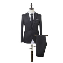 Load image into Gallery viewer, Luxury Men Wedding Cotton Suit Male Blazers Men Suit Slim Fit Suits For Men Costume Business After opening Retort Collar