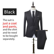 Load image into Gallery viewer, Luxury Men Wedding Cotton Suit Male Blazers Men Suit Slim Fit Suits For Men Costume Business After opening Retort Collar