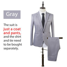 Load image into Gallery viewer, Luxury Men Wedding Cotton Suit Male Blazers Men Suit Slim Fit Suits For Men Costume Business After opening Retort Collar