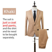 Load image into Gallery viewer, Luxury Men Wedding Cotton Suit Male Blazers Men Suit Slim Fit Suits For Men Costume Business After opening Retort Collar