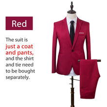Load image into Gallery viewer, Luxury Men Wedding Cotton Suit Male Blazers Men Suit Slim Fit Suits For Men Costume Business After opening Retort Collar