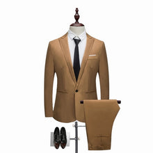 Load image into Gallery viewer, Oeak Men Classic 2 Pieces Blazer&amp; Pants Suit Set Formal Business Blazers Sets Slim   Plus Size 3XL Sets For Wedding Party Set