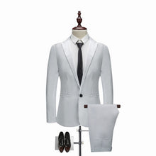 Load image into Gallery viewer, Oeak Men Classic 2 Pieces Blazer&amp; Pants Suit Set Formal Business Blazers Sets Slim   Plus Size 3XL Sets For Wedding Party Set