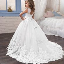 Load image into Gallery viewer, Ladies fluffy dress flower girl dress children wedding party kids clothes first communion princess ball gown vestido comunion