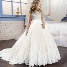 Load image into Gallery viewer, Ladies fluffy dress flower girl dress children wedding party kids clothes first communion princess ball gown vestido comunion