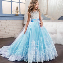 Load image into Gallery viewer, Ladies fluffy dress flower girl dress children wedding party kids clothes first communion princess ball gown vestido comunion