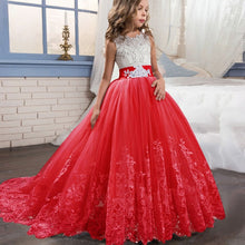 Load image into Gallery viewer, Ladies fluffy dress flower girl dress children wedding party kids clothes first communion princess ball gown vestido comunion