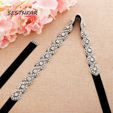 Load image into Gallery viewer, Diamond Wedding Belts Crystal Rhinestones Belts Bridesmaid bridal Dresses Accessories Waistband Sashes ceinture mariage
