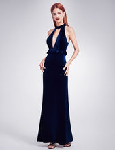 Load image into Gallery viewer, Robe De Soiree Sexy Velour Evening Dresses Ever Pretty 07181 Deep V Neck Design Elegant Winter Autumn Velvet Evening Gowns 2020