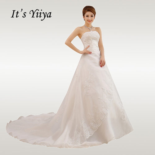 Wedding Dress 2020 Free Shipping Crystal Elegant White Wedding Dresses Plus Size Long Train Vestido de novia