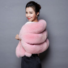 Load image into Gallery viewer, JaneVini 145*40cm Women Faux Fur Bolero Winter Wedding Wraps 2019 Bridal Capes Black White Shawl Stole Cloak Bolero Hochzeit