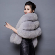 Load image into Gallery viewer, JaneVini 145*40cm Women Faux Fur Bolero Winter Wedding Wraps 2019 Bridal Capes Black White Shawl Stole Cloak Bolero Hochzeit