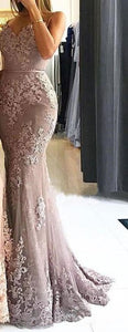 New arrival prom party evening dresses trumpet vestido de noiva sereia gown lace dress mermaid robe de soiree sexy V-neck