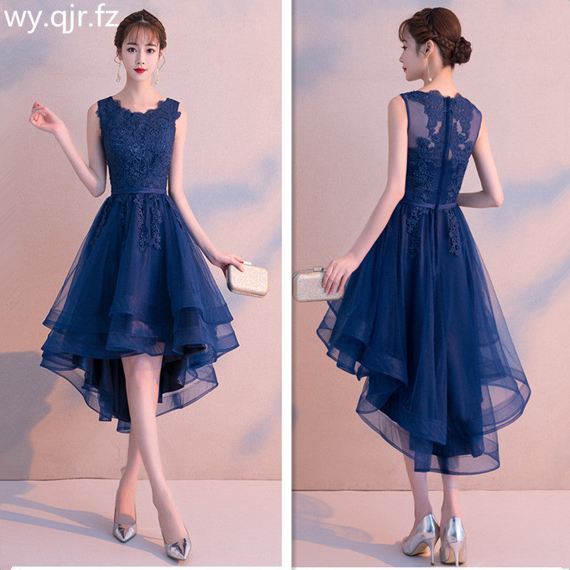 Front short back length dark blue wine red lace short Bridesmaid Dresses wedding party dress prom gown wholesale clothing