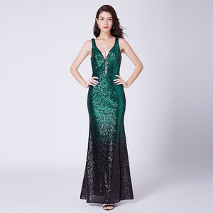 Prom Dresses Long Sparkle Ever Pretty 2019 New V-Neck Women Elegant XXYG90170PEC Sequin A-line Ladies Formal Party Gown Dresses