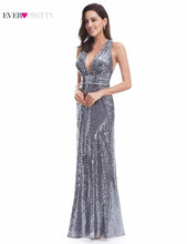 Load image into Gallery viewer, Prom Dresses Long Sparkle Ever Pretty 2019 New V-Neck Women Elegant XXYG90170PEC Sequin A-line Ladies Formal Party Gown Dresses