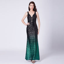 Load image into Gallery viewer, Prom Dresses Long Sparkle Ever Pretty 2019 New V-Neck Women Elegant XXYG90170PEC Sequin A-line Ladies Formal Party Gown Dresses