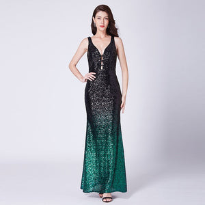 Prom Dresses Long Sparkle Ever Pretty 2019 New V-Neck Women Elegant XXYG90170PEC Sequin A-line Ladies Formal Party Gown Dresses