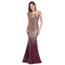 Load image into Gallery viewer, Prom Dresses Long Sparkle Ever Pretty 2019 New V-Neck Women Elegant XXYG90170PEC Sequin A-line Ladies Formal Party Gown Dresses