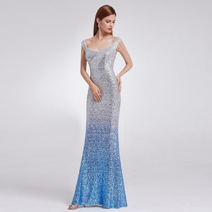 Prom Dresses Long Sparkle Ever Pretty 2019 New V-Neck Women Elegant XXYG90170PEC Sequin A-line Ladies Formal Party Gown Dresses