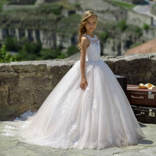 Flower Girls Dresses for Wedding Kids Pageant Dress First Holy Communion Dresses for Little Baby Party Prom Dress 2020