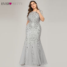Load image into Gallery viewer, Plus Size Elegant Evening Dresses Saudi Arabia Ever Pretty Mermaid Sequined Lace Appliques Mermaid Long Dress 2019 Party Gowns