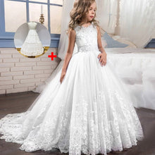 Load image into Gallery viewer, Ladies fluffy dress flower girl dress children wedding party kids clothes first communion princess ball gown vestido comunion