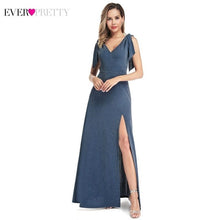 Load image into Gallery viewer, Plus Size Evening Dresses Long Ever Pretty New Dusty Blue Sleeveless V-neck Cheap Summer Formal Gowns 2020 Robe Soiree Dubai