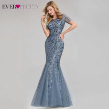 Load image into Gallery viewer, Plus Size Evening Dresses Long Ever Pretty New Dusty Blue Sleeveless V-neck Cheap Summer Formal Gowns 2020 Robe Soiree Dubai
