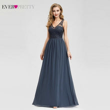Load image into Gallery viewer, Plus Size Evening Dresses Long Ever Pretty New Dusty Blue Sleeveless V-neck Cheap Summer Formal Gowns 2020 Robe Soiree Dubai