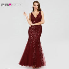 Load image into Gallery viewer, Ever Pretty Sexy Evening Dresses V-Neck Sequined Side Split EP00910NB Elegant Formal Gowns Little Mermaid Dresses Abendkleider