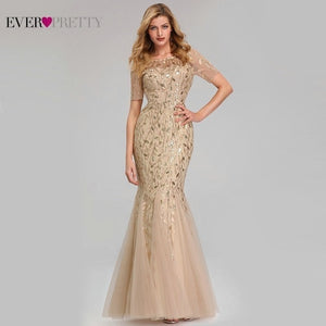 Ever Pretty Sexy Evening Dresses V-Neck Sequined Side Split EP00910NB Elegant Formal Gowns Little Mermaid Dresses Abendkleider
