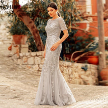 Load image into Gallery viewer, Plus Size Elegant Evening Dresses Saudi Arabia Ever Pretty Mermaid Sequined Lace Appliques Mermaid Long Dress 2019 Party Gowns