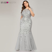Load image into Gallery viewer, Plus Size Elegant Evening Dresses Saudi Arabia Ever Pretty Mermaid Sequined Lace Appliques Mermaid Long Dress 2019 Party Gowns