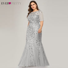 Load image into Gallery viewer, Plus Size Elegant Evening Dresses Saudi Arabia Ever Pretty Mermaid Sequined Lace Appliques Mermaid Long Dress 2019 Party Gowns