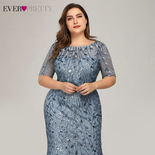 Load image into Gallery viewer, Plus Size Elegant Evening Dresses Saudi Arabia Ever Pretty Mermaid Sequined Lace Appliques Mermaid Long Dress 2019 Party Gowns