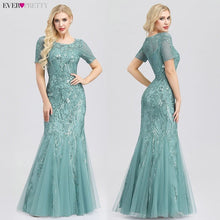 Load image into Gallery viewer, Plus Size Elegant Evening Dresses Saudi Arabia Ever Pretty Mermaid Sequined Lace Appliques Mermaid Long Dress 2019 Party Gowns