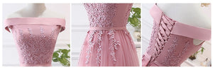 Pink bean sand Net yarn Long Bridesmaid Dresses new spring 2019 wholesale wedding party prom bridal dress China