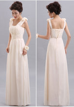 Load image into Gallery viewer, QNZL70X#V-neck Lace Up Chiffon Purple Champagne pink blue Bridesmaid Dresses Long wholesale Custom wedding party dress Flower