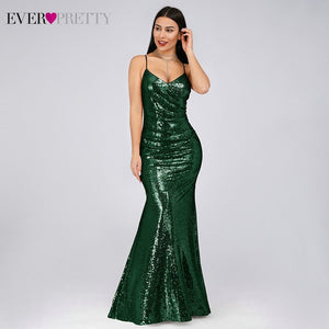 Gold Long Evening Dress Ever Pretty Back Cowl Neck EP07110GD Shine Sequin Sparkle Elegant Women 2019 Evening Party Gowns
