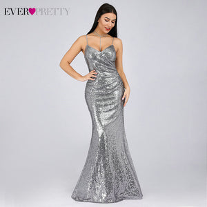 Gold Long Evening Dress Ever Pretty Back Cowl Neck EP07110GD Shine Sequin Sparkle Elegant Women 2019 Evening Party Gowns