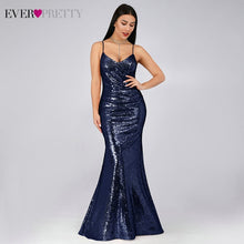 Load image into Gallery viewer, Gold Long Evening Dress Ever Pretty Back Cowl Neck EP07110GD Shine Sequin Sparkle Elegant Women 2019 Evening Party Gowns