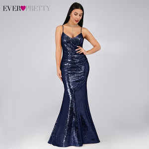 Gold Long Evening Dress Ever Pretty Back Cowl Neck EP07110GD Shine Sequin Sparkle Elegant Women 2019 Evening Party Gowns