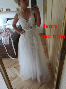 FADISTEE Vestido De Festa Sweet pink Lace V-neck Long Evening Dress Bride Party Sexy Backless beads pearls Prom Dresses