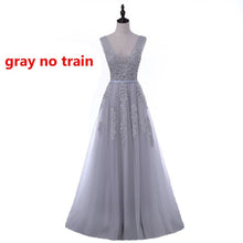 Load image into Gallery viewer, FADISTEE Vestido De Festa Sweet pink Lace V-neck Long Evening Dress Bride Party Sexy Backless beads pearls Prom Dresses