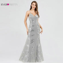 Load image into Gallery viewer, Sequined Prom Dresses Long Sleeveless Sparkle V-Neck Sexy Backless Mermaid Ladies Evening Party Dresses 2019 Vestidos De Gala