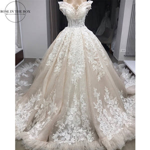 Mariage 2020 Sweetheart Ruffles Neckline Wedding Dress Elegane Off Shoulder Beading Backless Formal Dress for Wedding