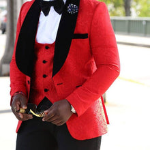 Load image into Gallery viewer, 2019 Elegant Brand Classic Men Suits 3 Piece Navy Blue Groom Suit Smoking Tuxedo Jacket Wedding Suits For Men Best Man Blazer