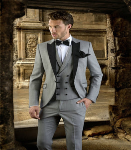 2019 Elegant Brand Classic Men Suits 3 Piece Navy Blue Groom Suit Smoking Tuxedo Jacket Wedding Suits For Men Best Man Blazer