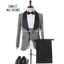 Load image into Gallery viewer, 2019 Elegant Brand Classic Men Suits 3 Piece Navy Blue Groom Suit Smoking Tuxedo Jacket Wedding Suits For Men Best Man Blazer